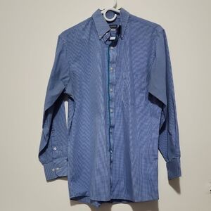 Van Heusen Blue Dress Shirt Classic Business Style